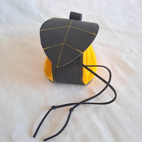 Yellow Dice Pouch