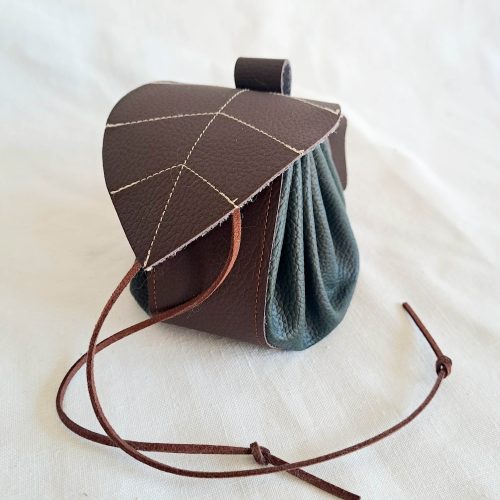 Green Dice Pouch (brown)