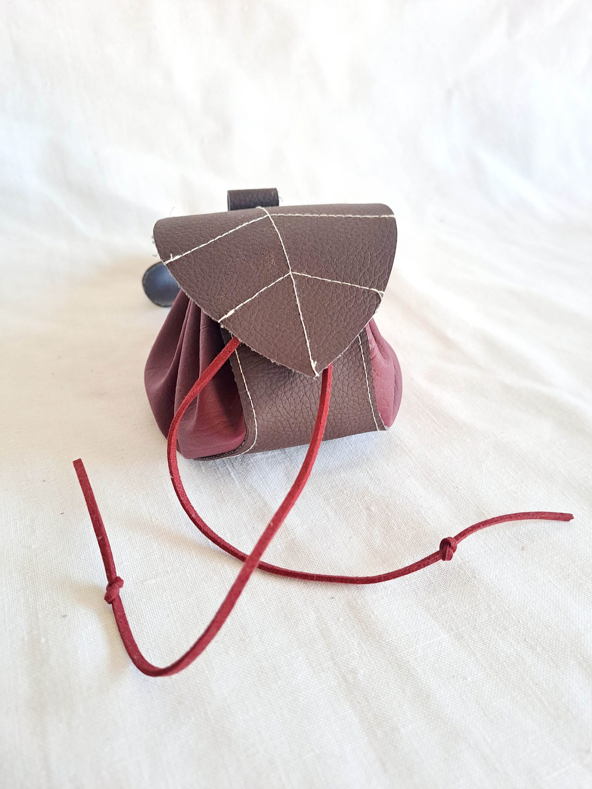 Dark Red Dice Pouch
