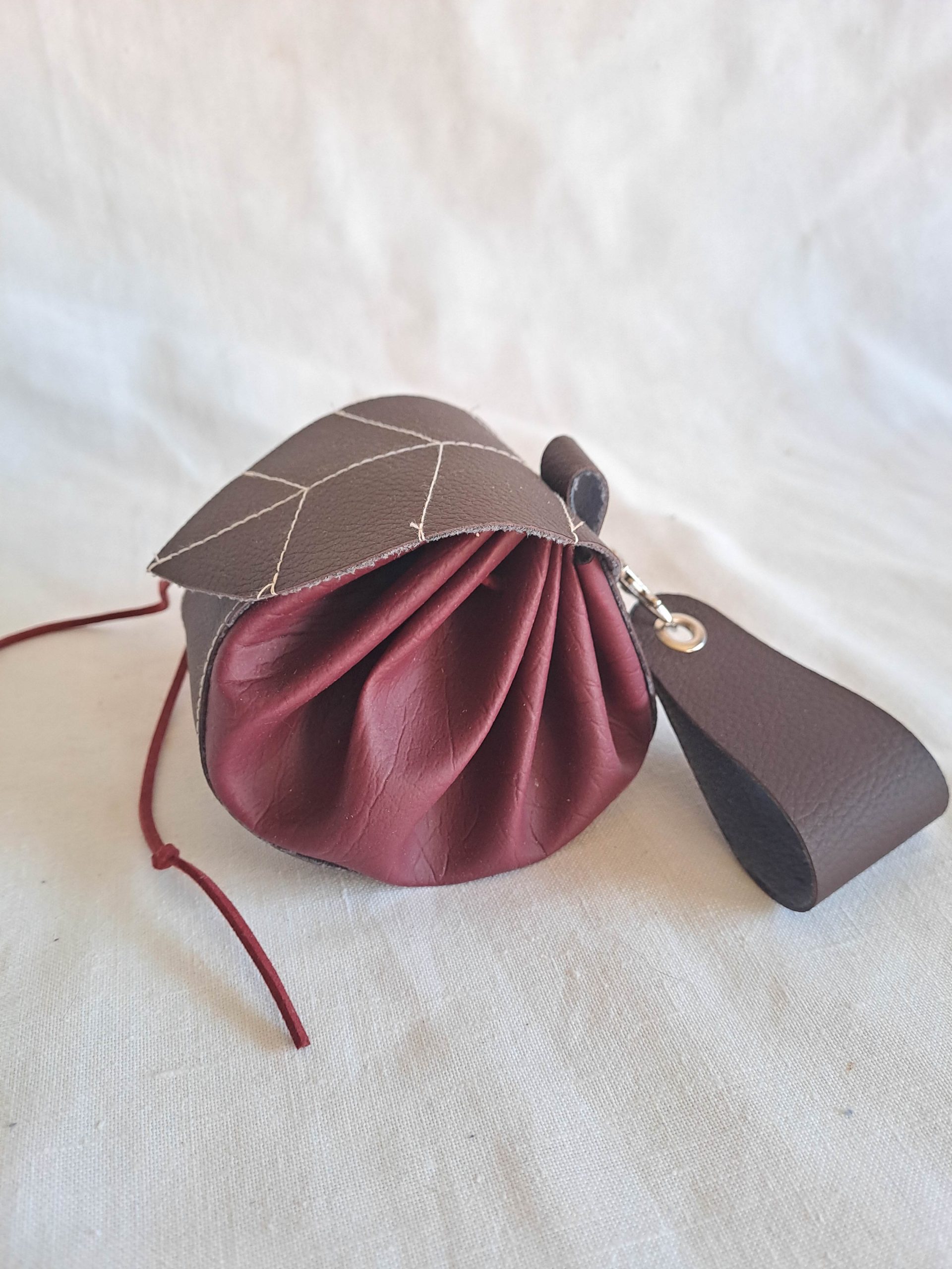 Dark Red Dice Pouch - Image 3