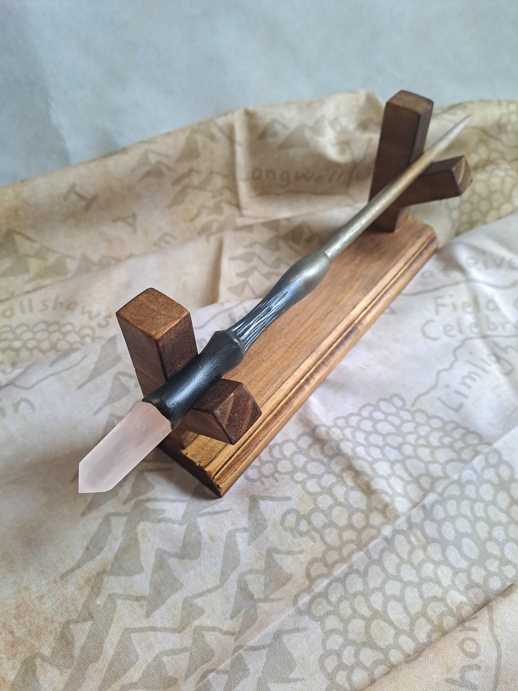 Rose Quartz Crystal Wand #1386
