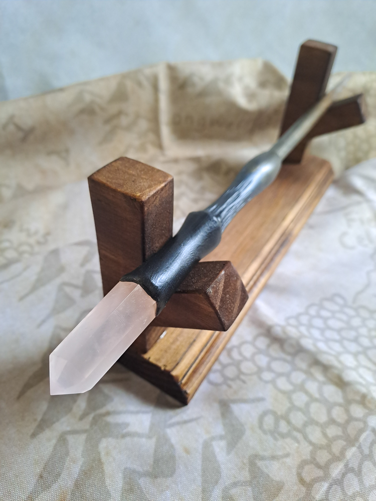 Rose Quartz Crystal Wand #1386 - Image 2