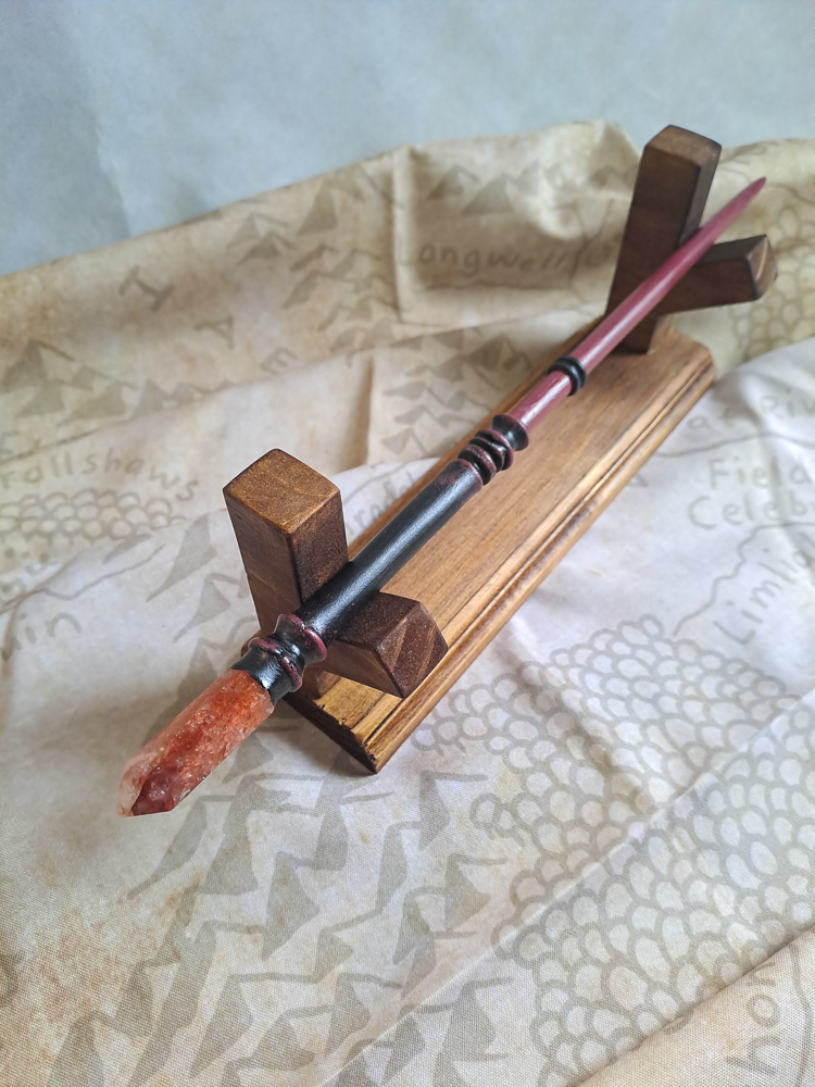 Red Moonstone Crystal Wand #1233
