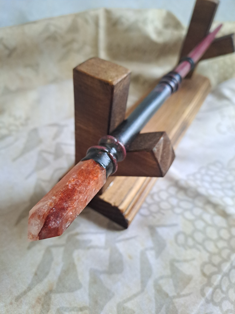 Red Moonstone Crystal Wand #1233 - Image 2