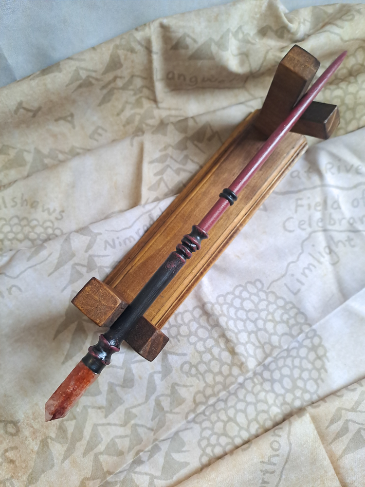 Red Moonstone Crystal Wand #1233 - Image 3