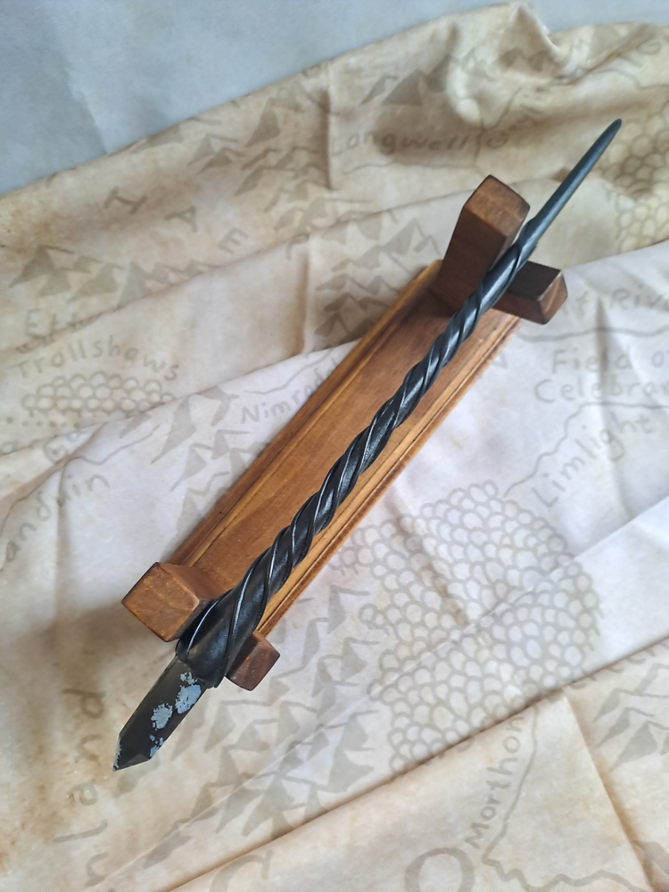 Snowflake Obsidian Crystal Wand #826 - Image 3