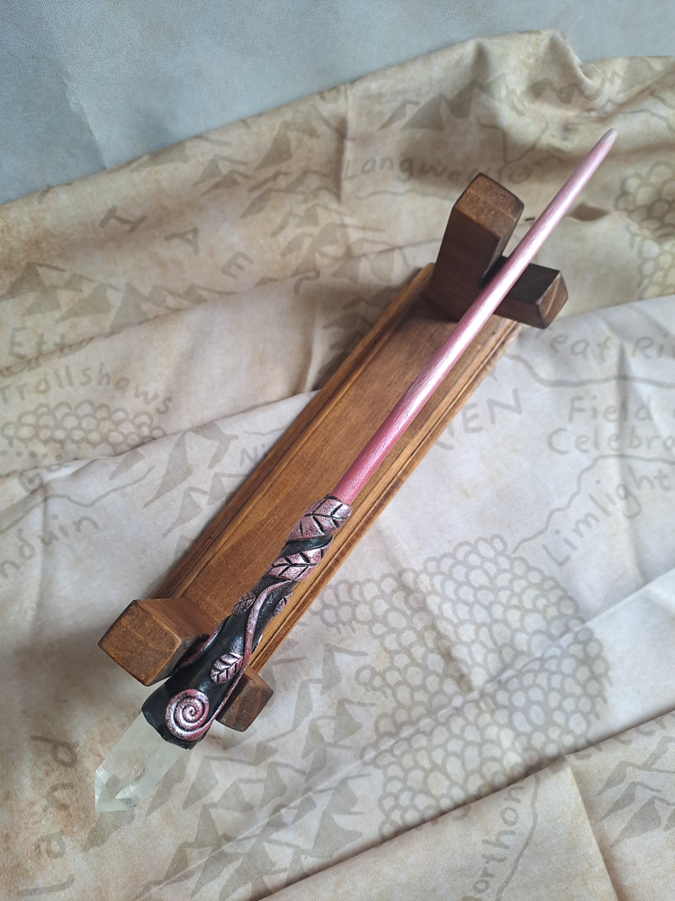 Clear Quartz Crystal Wand #639 - Image 3